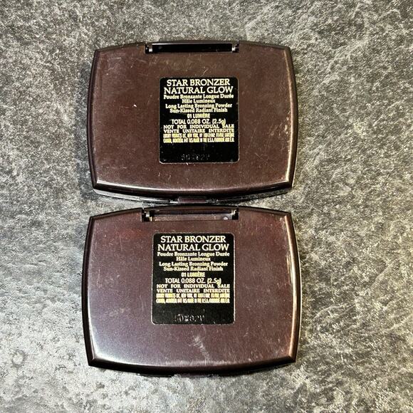 2- Lancome‎ Star Bronzer Natural Glow 01 Lumiere Blush Compacts 2.5 g Each NEW - Picture 5 of 6
